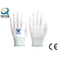 Перчатки ESD с пальцевым наконечником PU Защитные рабочие перчатки (P1007)